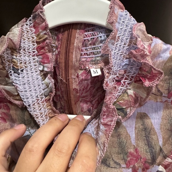 Designer inspired Botanica Boutique Floral Sheer Dress - Picture 2 of 2